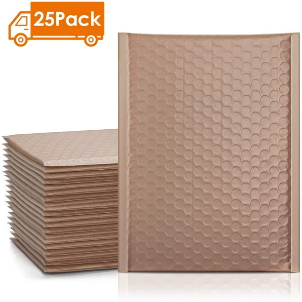 Metronic 25pcs Poly Bubble Mailers 8.5x12 Inch Padded Envelopes Bubble Lined Poly Mailer Self Seal Blue